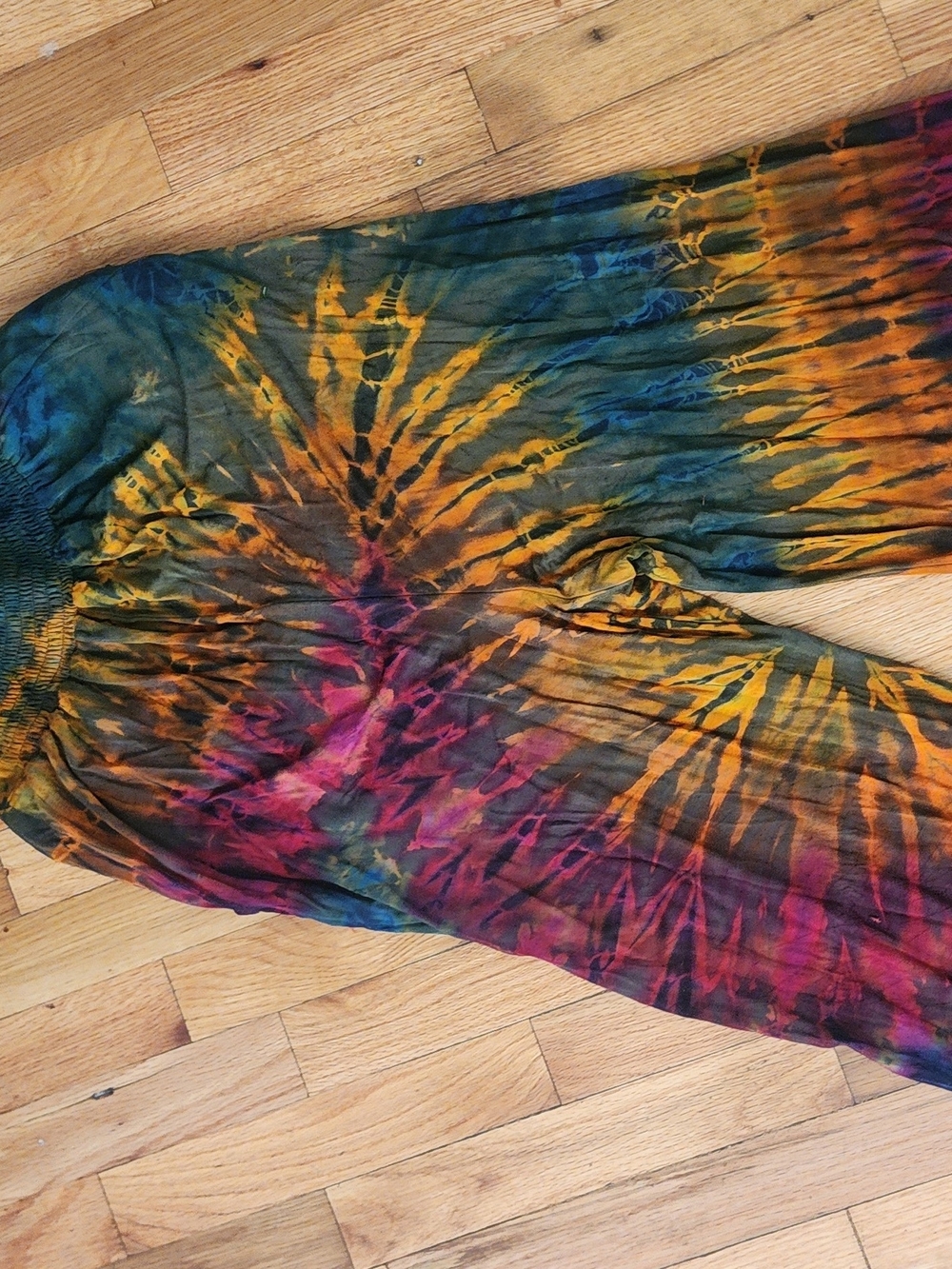 Tie-Dye Halter Wide-Leg Jumpsuit in Multicolor - Picture 4 of 5